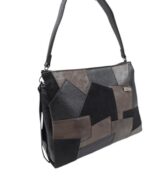 Bolso Tote Parches Negro Can Piel - Imagen 3