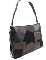 Bolso Tote Parches Negro Can Piel - Imagen 2